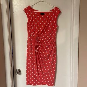 Polkadots orange connected apparel sleeveless dress size 12